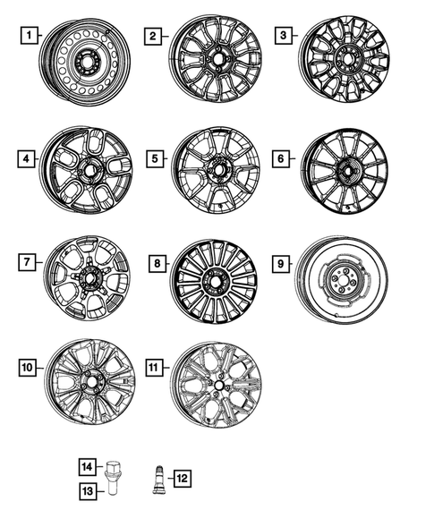 Wheels, Tires and Hardware for 2014 Fiat 500 #0