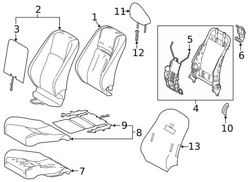 Driver Seat Components for 2025 Lexus IS500 #0