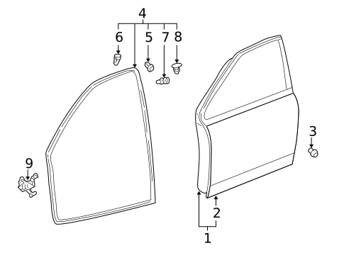 Door & Components for 2006 Scion xA #0