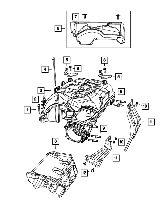 « 6508891AA – 3.0L Gas; Engine : Tête Collerette Hexagonale Boulon, Montage pour Mopar Image »