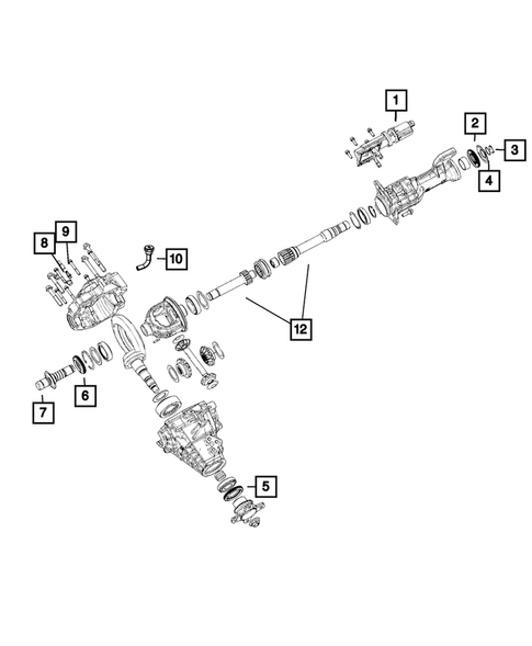 Front Axle;  Housing, Differential and Vent for 2019 Ram 1500 Classic #0