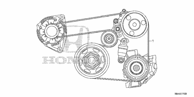 Alternator Belt (1.5L) for 2016 Honda Civic #0