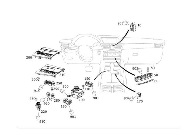 2128208710 - Electrical System: Switch Block for Mercedes-Benz Image image