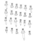 6102508AA - Electrical: Hex Weld Nut for Mopar Image image