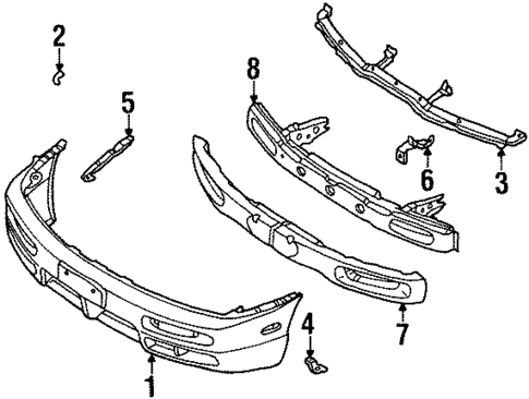 Bumper & Components - Front for 1998 Nissan 240SX #0