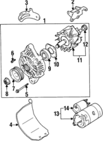 1791163E01 - Electrical: Alternator Mount Bracket for Suzuki Image