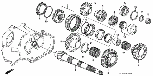 5MT Countershaft for 1995 Acura NSX #0