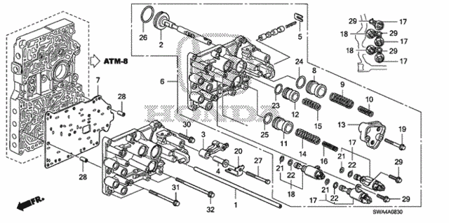 AT Servo Body for 2007 Honda CR-V #0