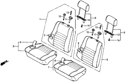 Front Seat for 1987 Honda Civic #0