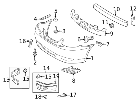 Bumper & Components - Front for 2008 Toyota Corolla #0