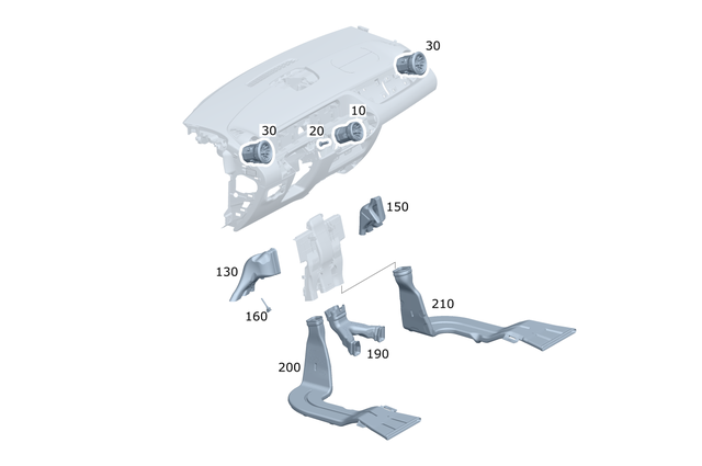 1778306502 - Heating and Ventilation: Air Vent for Mercedes-Benz: 180A, 180b, 220a, A220, CLA250, CLA35 AMG, CLA45 AMG, CLA45 AMG S, EQB 250+, EQB 300, EQB 350, GLA250, GLA35 AMG, GLA45 AMG, GLB250, GLB35 AMG Image image