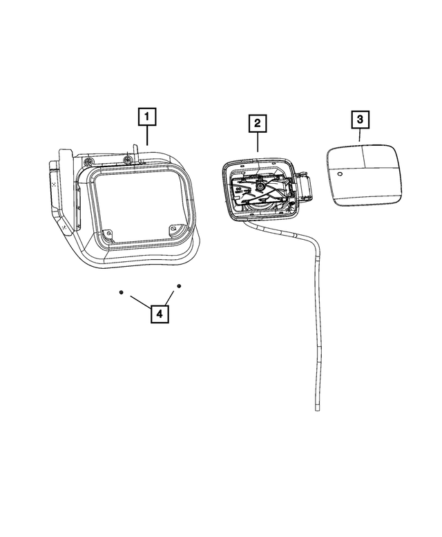 68246208AA - Body Sheet Metal Except Doors: Fuel Filler Housing for Mopar Image