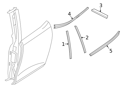 Exterior Trim - Rear Door for 2020 BMW i3 #0