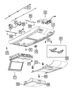 5RS53DX9AB - Interior Trim: Overhead Console Cover for Mopar Image