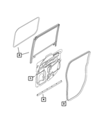 68359658AA - Doors, Door Mirrors and Related Parts: Rear Door Watershield, Left for Mopar Image