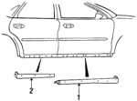 XF1Z5410176PTM - Body: Rocker Molding for FORD Image