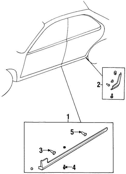 Exterior Trim - Pillars for 1997 Nissan Altima #0