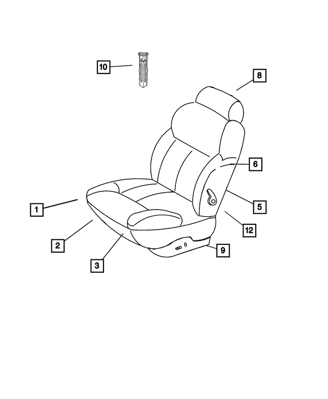 5096012AA - Interior Trim: Seat Cushion Foam, Right &amp; Left for Mopar Image