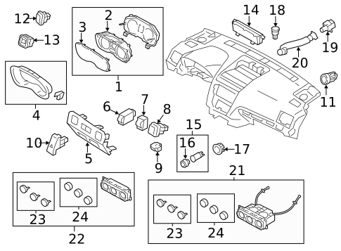 Instruments & Gauges for 2014 Subaru XV Crosstrek #0