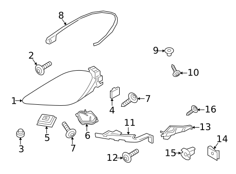 Headlamp Components for 2022 Porsche Cayenne #1