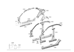 2046301935 - Side Walls: Roof Frame for Mercedes-Benz: C250, C300, C350 Image