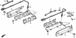 18100PY3010 - Engine: MANIFOLD ASSY., R. EX. for Acura Image