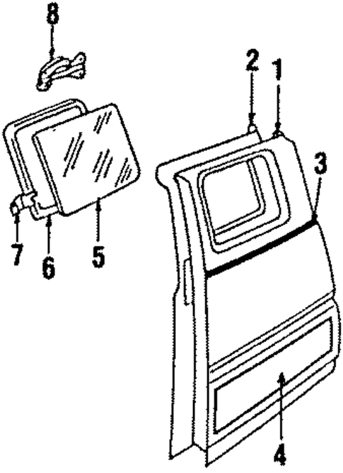 Glass & Hardware for 1986 Isuzu Pickup #0
