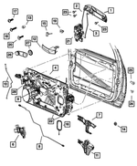 DOOR INSIDE HANDLE - BUMPER 68044834AA