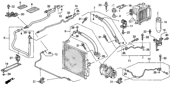 A/C Hoses - Pipes (2) for 1993 Honda Civic #0
