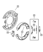 5103203AA - Parking Brake: Brake Shoe Hold Down Spring Kit, Right Or Left for Mopar Image
