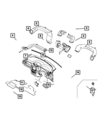 6509682AA - Interior Trim: Screw for Dodge: Hornet | Fiat: 500, 500E, 500L, 500X | Jeep: Cherokee, Compass, Renegade, Wagoneer S | Ram: ProMaster 1500, ProMaster 2500, ProMaster 3500, ProMaster City, ProMaster EV Image
