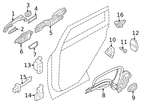 Lock & Hardware for 2014 INFINITI QX80 #3