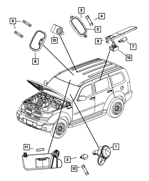 Lamps-Interior and Exterior for 2010 Dodge Nitro #2