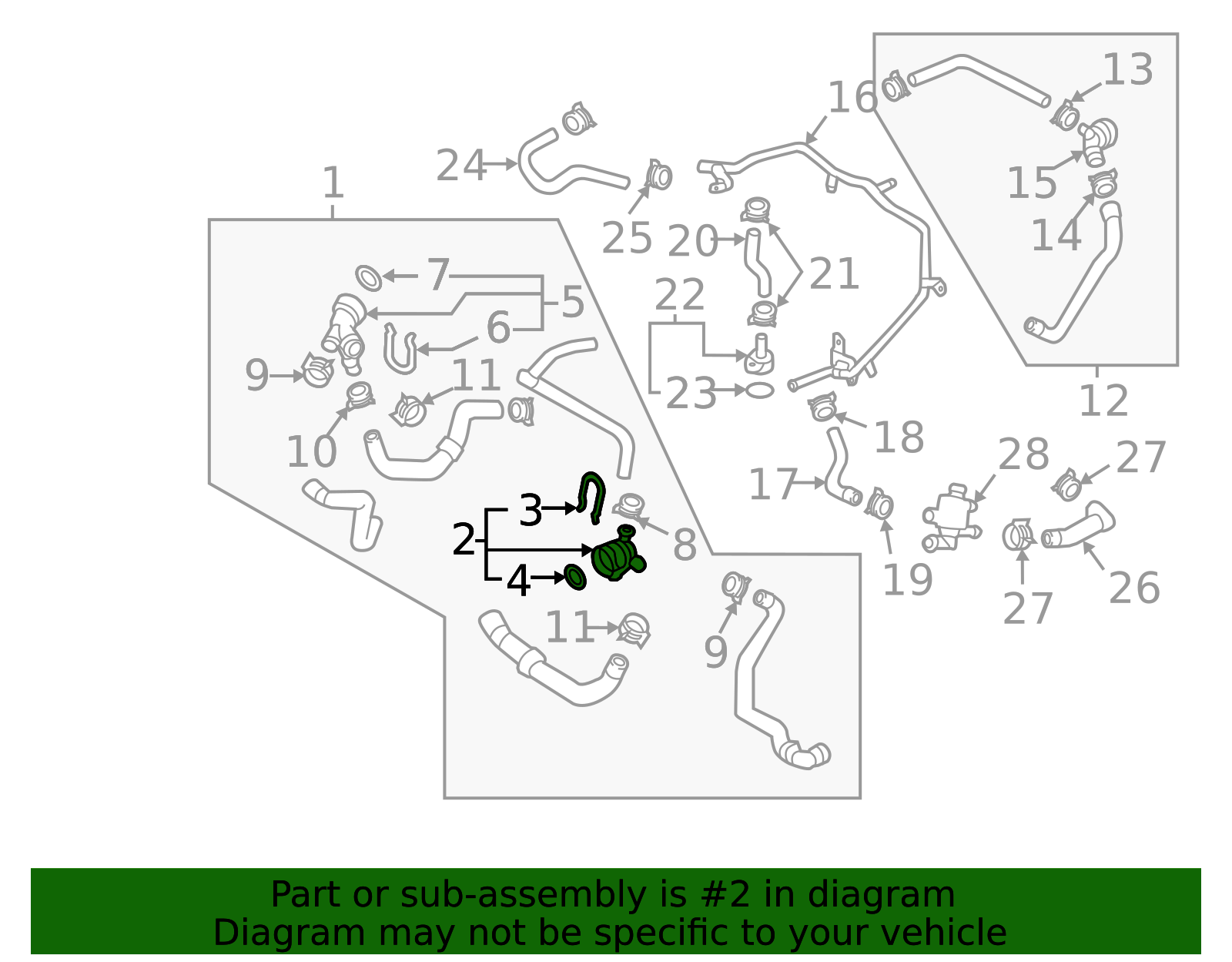 5q0122291bl Volkswagen Radiator Coolant Hose Adapter 2015 2025