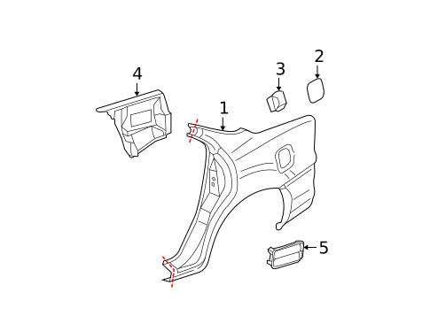 Quarter Panel & Components for 2001 Buick Regal #0
