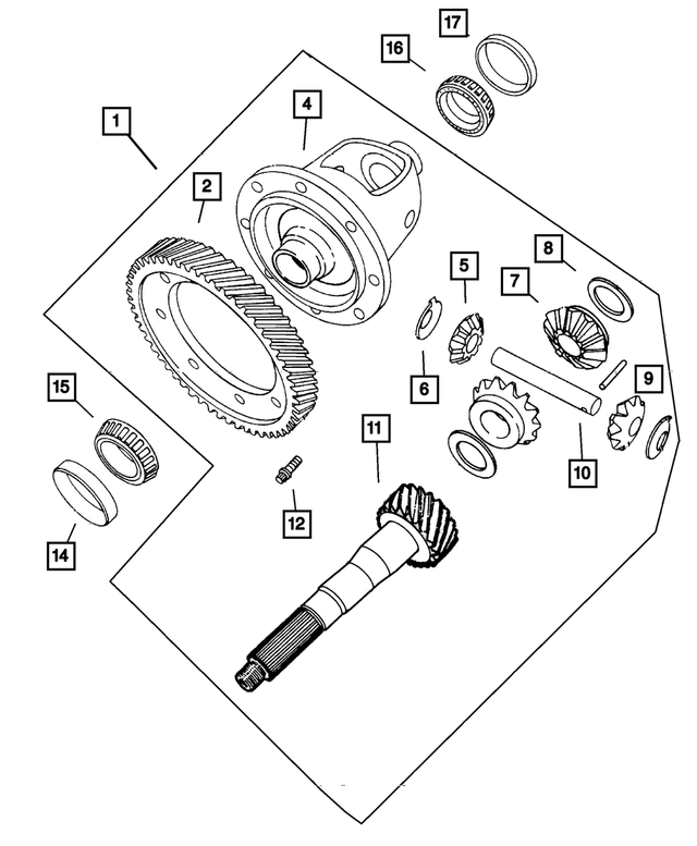 4659496AB - Automatic Transaxle 4 Speed: Transaxle Differential for Mopar Image image