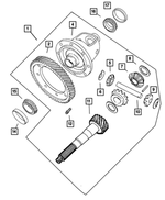 4659496AB - Automatic Transaxle 4 Speed: Transaxle Differential for Mopar Image