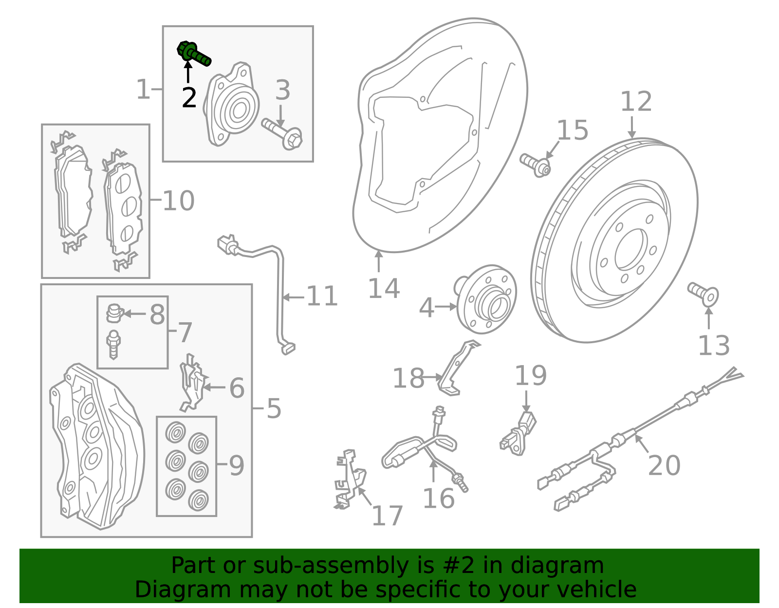 2017-2025 Audi Bearing Assembly Mount Bolt WHT-006-966 | Audi USA Parts