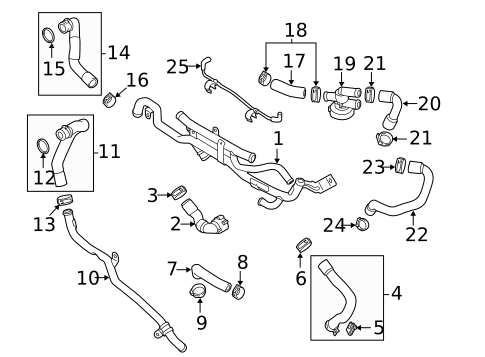 Hoses & Lines for 2012 Porsche Panamera #6