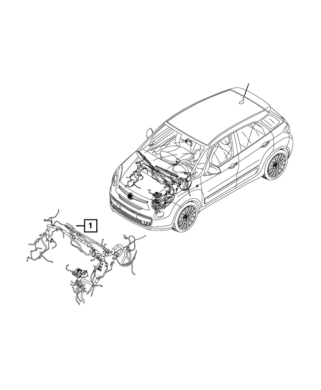 « 68327047AA –  : Projecteur/tablier Cablage pour Mopar Image »