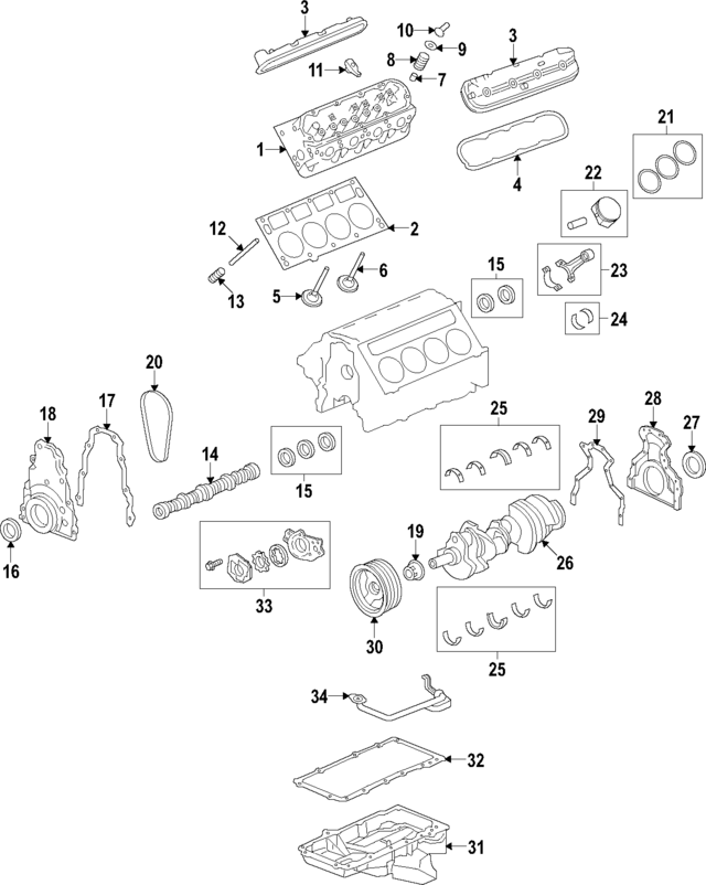 12686894 - Engine: Bearings for GM Image