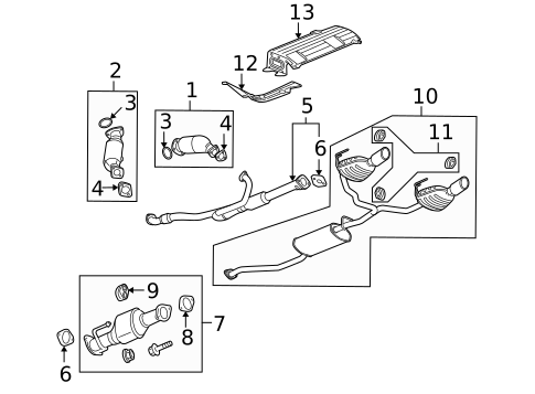 Brackets, Flanges & Hangers for 2010 Buick Enclave #0