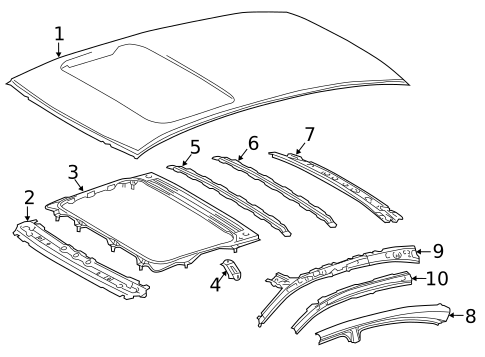 Roof & Components for 2013 Lexus GS450h #0