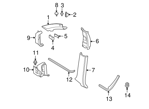 Interior Trim - Pillars for 2008 BMW X5 #0