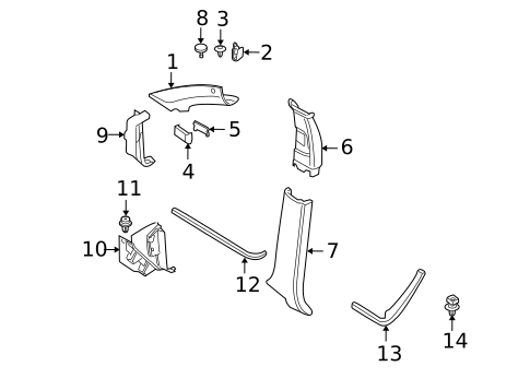 Interior Trim - Pillars for 2009 BMW X5 #0