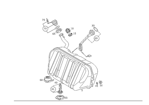 Fuel Tank with Detachable Parts for 2005 Mercedes-Benz S55 AMG #1