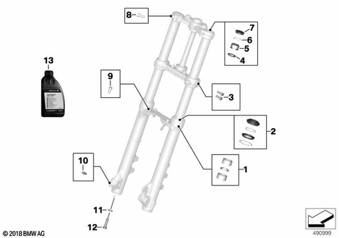 Service of Telescopic Forks for 2024 BMW-Motorrad F 750 GS #0