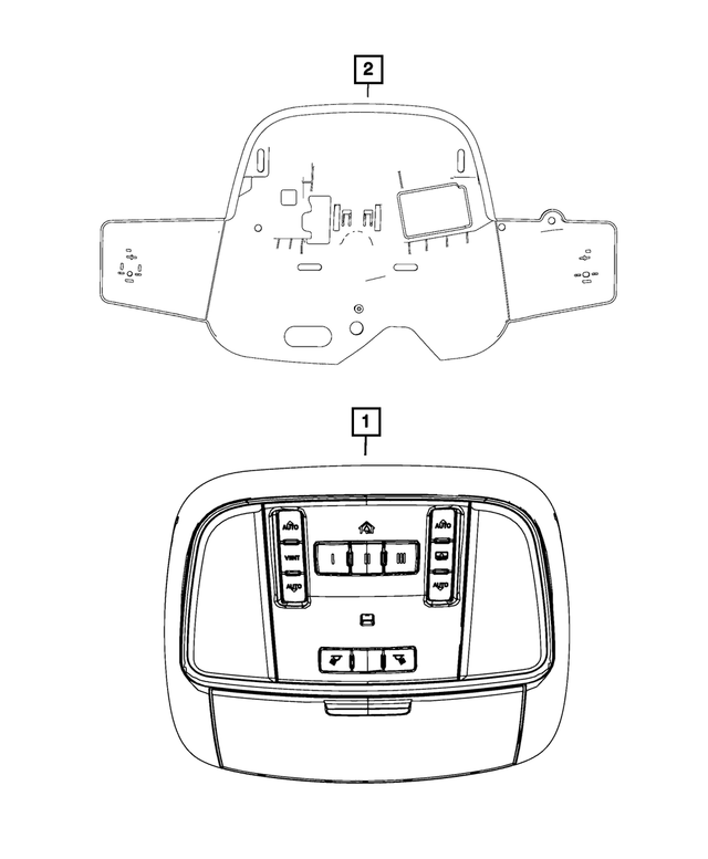 1UC571DAAF - Interior Trim: Overhead Console for Mopar Image image