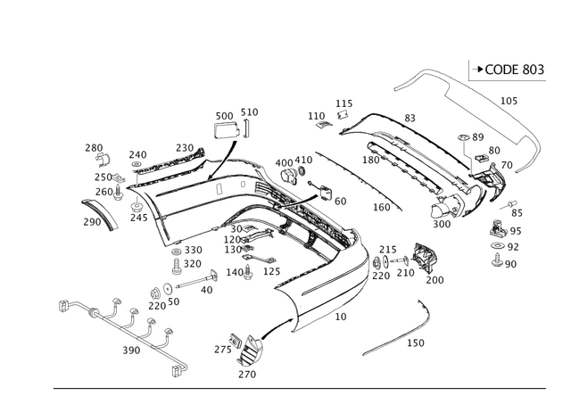 2128850926 - : Cover Flap for Mercedes-Benz Image