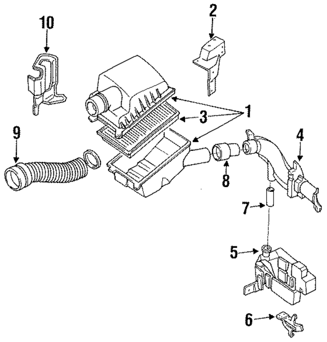 FO2Z9663A - Engine: Air Cleaner Bracket for Ford: Probe Image
